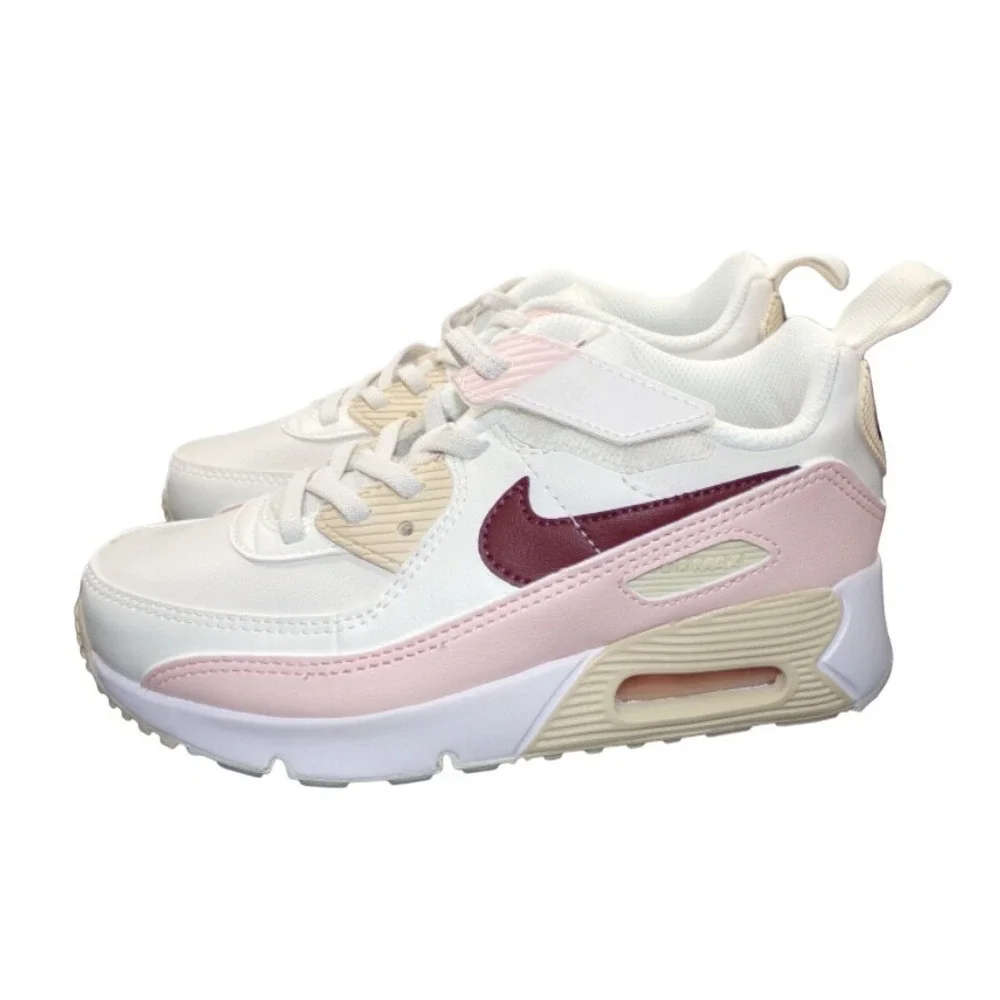 Nike Air‎ Max 90 Girls Phantom/Echo Pink/Sail/Dark Team Red Size 1.5